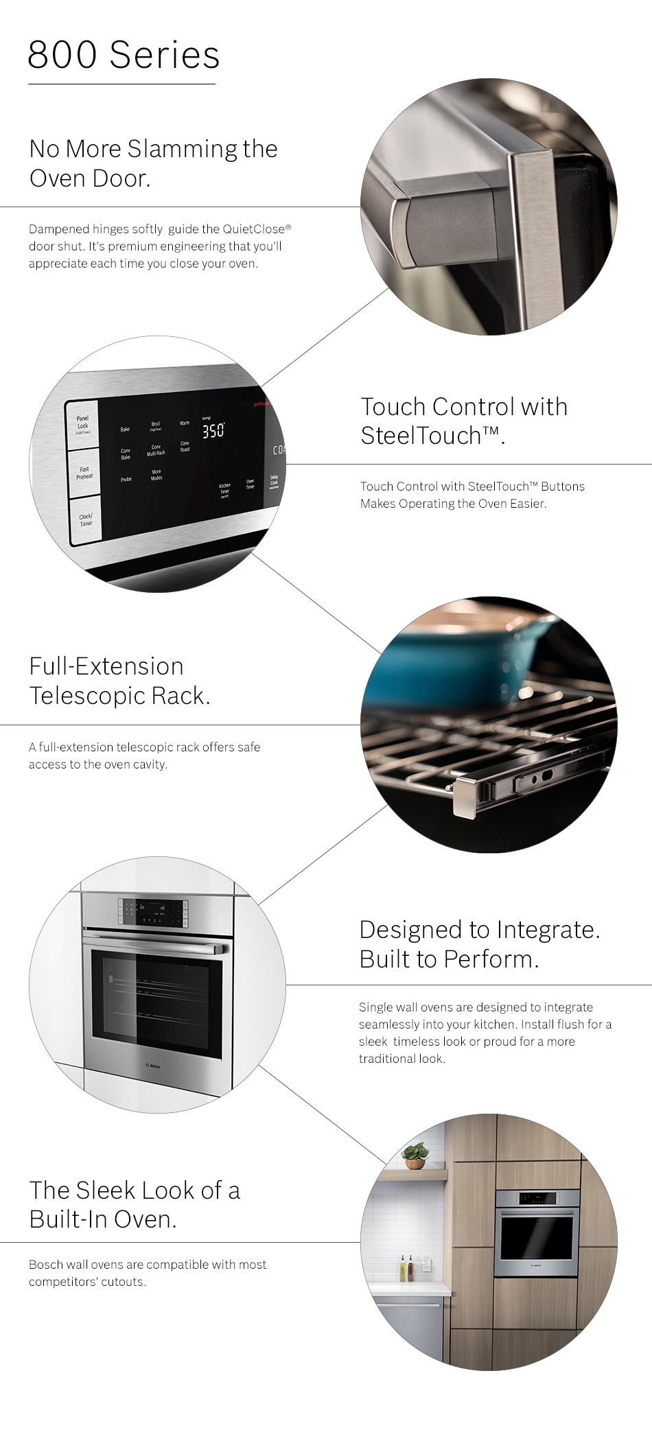 Bosch 800 Series 30 in. BuiltIn Smart Single Electric Wall Oven with